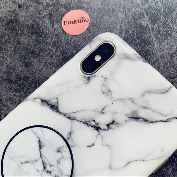 💕iPhone XS Max/XS Marble Pattern Case w/Socket - Picture 5 of 6